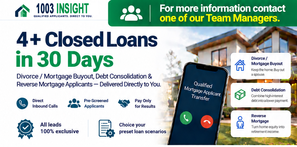 Qualified Mortgage Applicant Transfers for Divorce Mortgage Buyout, Debt Consolidation and Reverse Mortgage Applicants